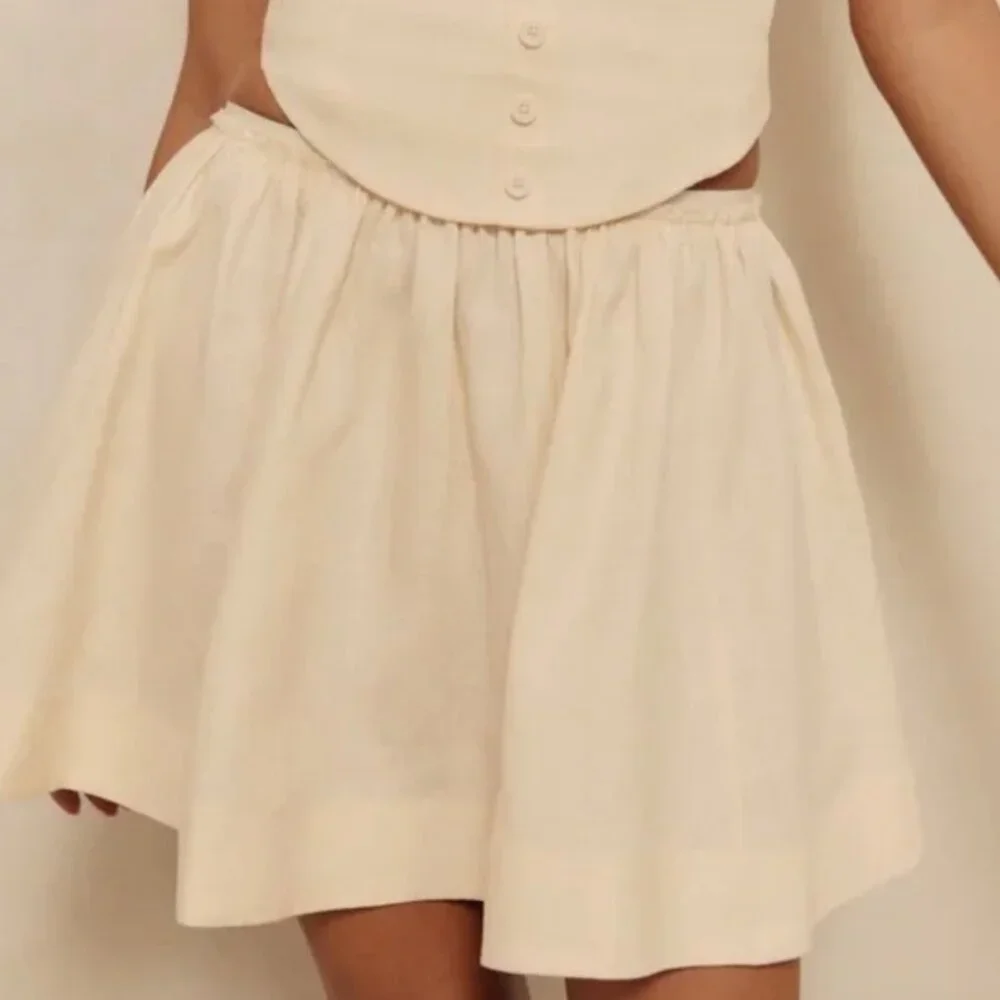 Reformation Evy Linen Two Piece Sugar 0 NWT